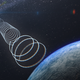 The radio signal emanating from the galactic center.